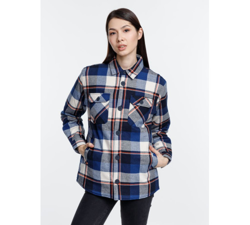 Куртка-рубашка оверсайз унисекс Noah, синяя