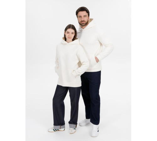 Худи оверсайз унисекс Snuggie, молочно-белое