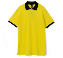 Рубашка поло Prince 190, желтая с темно-синим