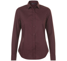 Рубашка женская Becker Women, бордовая с белым