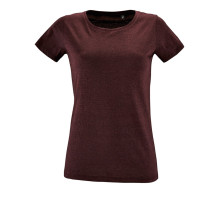 Футболка женская Regent Fit Women, бордовый меланж