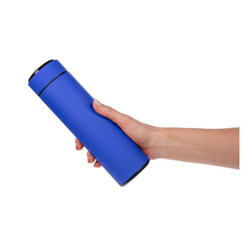 Смарт-бутылка с заменяемой батарейкой Long Therm Soft Touch, синяя Смарт-бутылка с заменяемой батарейкой Long Therm Soft Touch, синяя