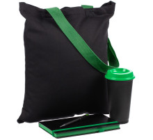 Набор Velours Bag, черный с зеленым
