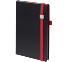 Ежедневник Ton Metal, недатированный, черный с красным