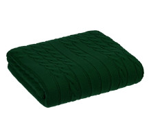 Плед Tressa, темно-зеленый