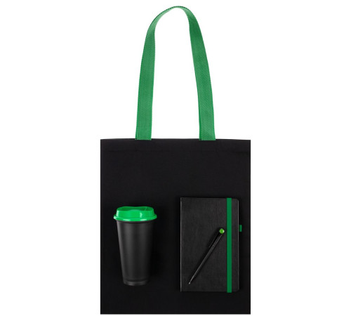 Набор Velours Bag, черный с зеленым