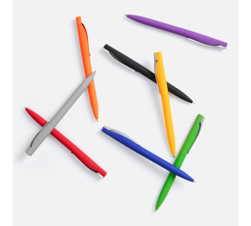 Ручка шариковая Pin Soft Touch, синяя