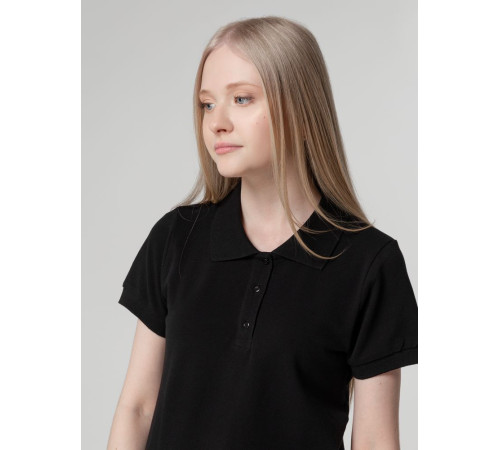 Рубашка поло женская Virma Lady, черная Рубашка поло женская Virma Lady, черная