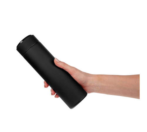 Смарт-бутылка с заменяемой батарейкой Long Therm Soft Touch, черная Смарт-бутылка с заменяемой батарейкой Long Therm Soft Touch, черная