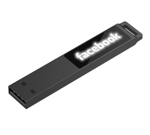 Флешка markBright Black с белой подсветкой, 32 Гб