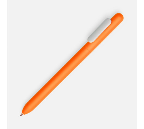 Ручка шариковая Swiper Soft Touch, неоново-оранжевая с белым