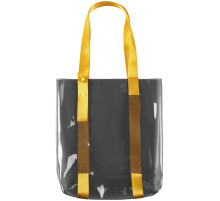 Шопер Clear Fest, прозрачный серый с желтыми ручками