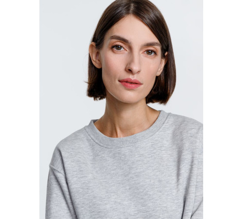 Свитшот унисекс Delta, серый меланж