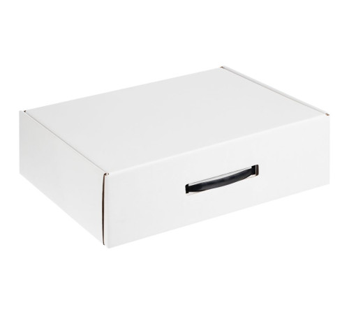 Коробка самосборная Light Case, белая, с черной ручкой