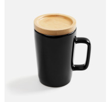 Кружка Vierra с крышкой-костером, черная