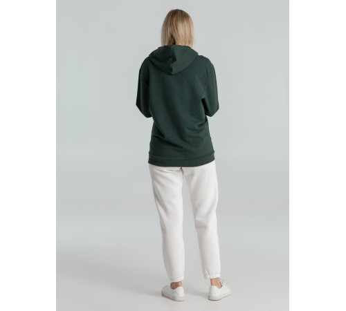 Толстовка с капюшоном унисекс Hoodie, темно-зеленый меланж