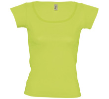 Футболка женская Melrose 150 с глубоким вырезом, зеленое яблоко