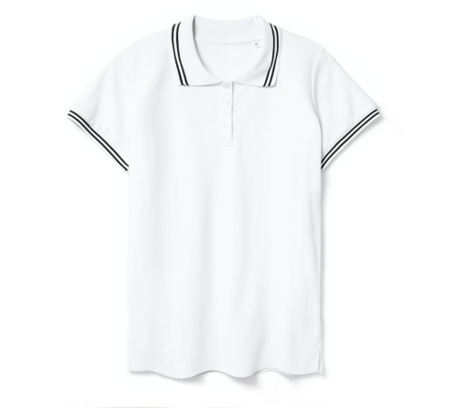 Рубашка поло женская Virma Stripes Lady, белая Рубашка поло женская Virma Stripes Lady, белая
