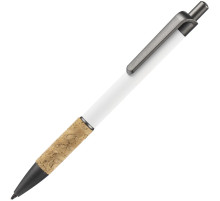 Ручка шариковая Cork, белая