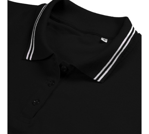 Рубашка поло женская Virma Stripes Lady, черная Рубашка поло женская Virma Stripes Lady, черная