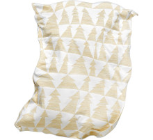 Плед «Танцующий лес», белый с золотистым