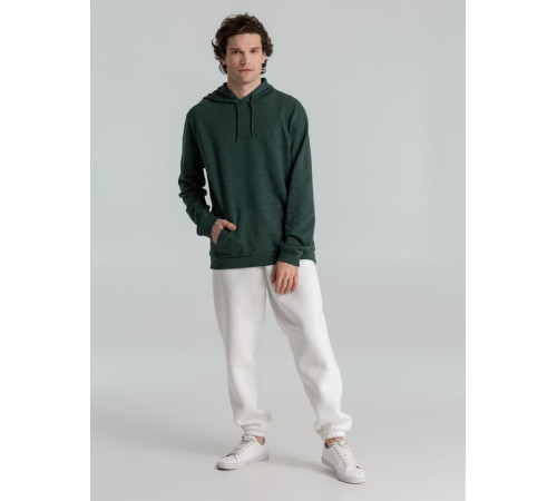 Толстовка с капюшоном унисекс Hoodie, темно-зеленый меланж