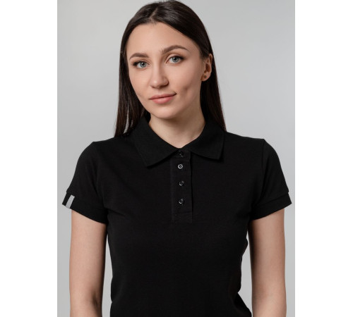 Рубашка поло женская Virma Premium Lady, черная Рубашка поло женская Virma Premium Lady, черная