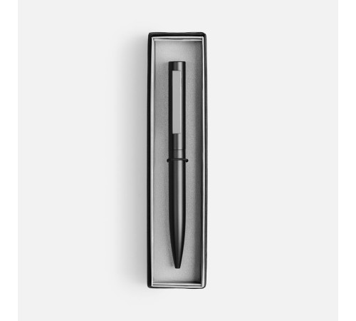 Ручка шариковая Inkolor в футляре, черная с серым