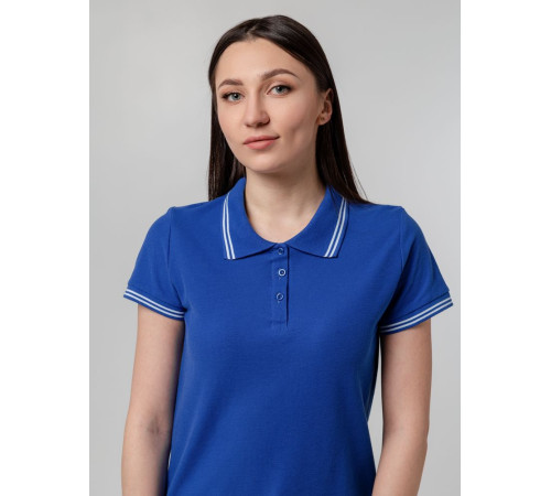 Рубашка поло женская Virma Stripes Lady, ярко-синяя Рубашка поло женская Virma Stripes Lady, ярко-синяя