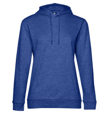 Толстовка с капюшоном женская Hoodie, ярко-синий меланж
