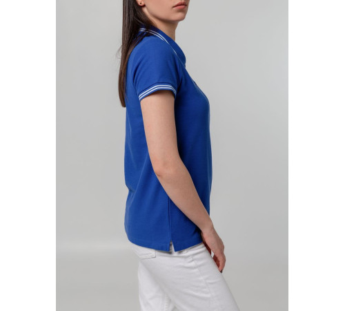 Рубашка поло женская Virma Stripes Lady, ярко-синяя Рубашка поло женская Virma Stripes Lady, ярко-синяя