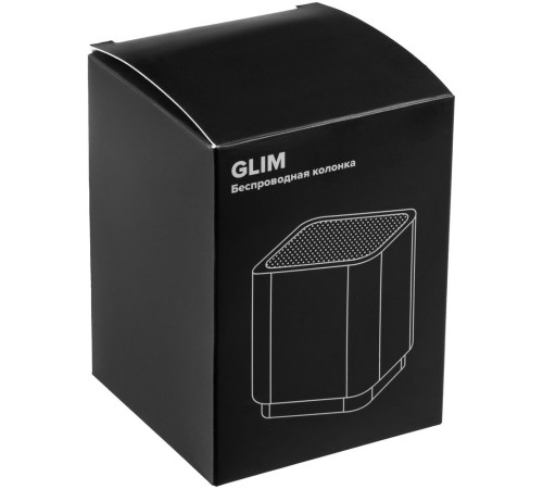 Беспроводная колонка с подсветкой гравировки Glim, красная