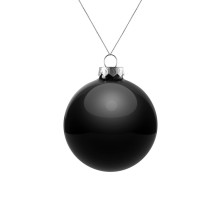 Елочный шар Finery Gloss, 8 см, глянцевый черный