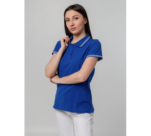 Рубашка поло женская Virma Stripes Lady, ярко-синяя Рубашка поло женская Virma Stripes Lady, ярко-синяя