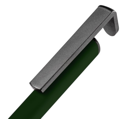 Ручка шариковая Standic с подставкой для телефона, зеленая