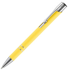 Ручка шариковая Keskus Soft Touch, желтая
