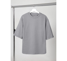 Футболка оверсайз унисекс Kosmos 2.0, светло-серая