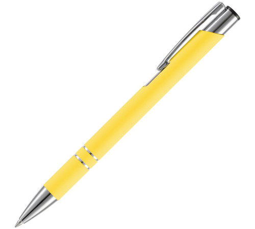 Ручка шариковая Keskus Soft Touch, желтая