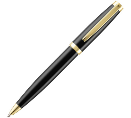Ручка шариковая Letra Gold, глянцевая, черная