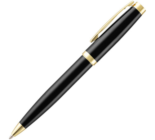 Ручка шариковая Letra Gold, глянцевая, черная