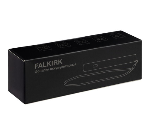 Фонарик аккумуляторный Falkirk, черный