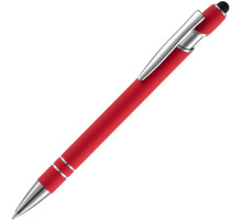 Ручка шариковая Pointer Soft Touch со стилусом, красная
