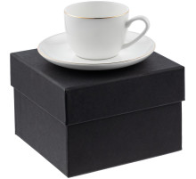 Кофейная пара Select, белая с золотистой отводкой