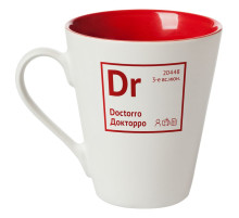 Кружка «Разделение труда. Докторро», белая с красным