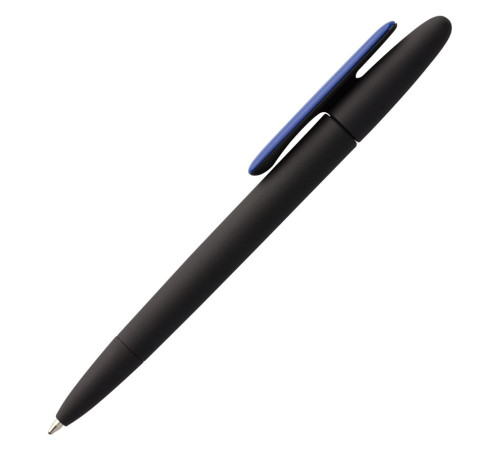 Ручка шариковая Prodir DS5 TRR-P Soft Touch, черная с синим
