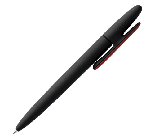 Ручка шариковая Prodir DS5 TRR-P Soft Touch, черная с красным