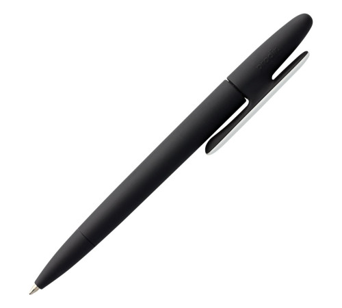 Ручка шариковая Prodir DS5 TRR-P Soft Touch, черная с белым