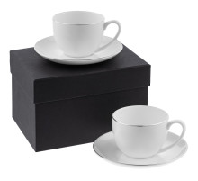 Набор на 2 персоны Select, белый с серебристой отводкой