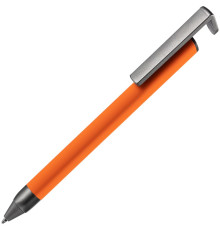 Ручка шариковая Standic с подставкой для телефона, оранжевая