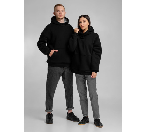 Худи Furry Oversize, черное
